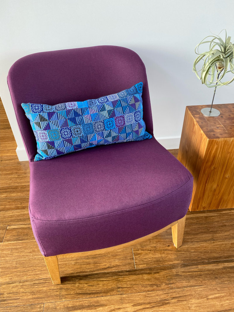 purple chair cover a